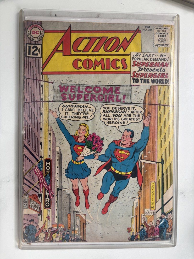 DC Action Comics #285 Featuring Supergirl's Debut (Category: Comics & Manga) located in Marikina City. Submitted by krypton98 (Listing ID 1447571467, Image 1). Description: - Action Comics issue #285 Key Supergirl Issue - VG/FN, comes with a toploader - Terms: Payment First via MariBank. Shipping within Metro Manila and nearby areas via Grab/Lalamove only. .