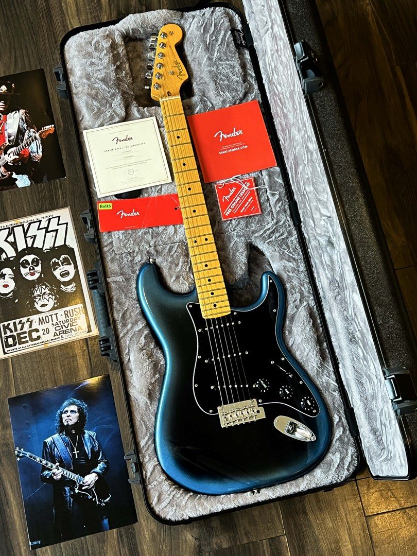 Fender American Pro II Stratocaster (Category: Musical Instruments) located in Quezon City. Submitted by RobertAllenSoriano (Listing ID 1447641402, Image 3). Description: - Beautiful Dark Night Blue Fender American Professional II Stratocaster - Maple neck and fretboard - Comes with original hard case - Includes all original paperwork and tags - Ideal for gigs, pro level guitarists RFS: quitting.