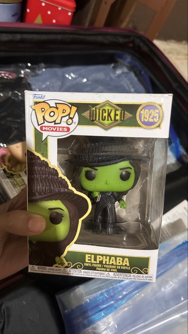 Funko Pop Wicked Elphaba (Category: Designer & Blind Box Toys) located in Manila. Submitted by juniperian9 (Listing ID 1447615637, Image 3). Description: -GLINDA SOLD - Includes Elphaba (1925). - Both figures are in their original, unopened boxes. Glina has protective case - Ideal for fans of the musical/movie Wicked. - A must-have for any Funko Pop collector..