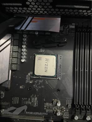 Gigabyte B450 AORUS PRO Motherboard with AMD Ryzen CPU Bundle (Category: Desktops) located in Manila. Submitted by rvn123.shiru (Listing ID 1447632060, Image 2). Description: - Gigabyte B450 AORUS PRO gaming motherboard - Supports AMD Ryzen 3000 desktop processors - Includes an AMD Ryzen CPU - Ready for your next PC build - Selling as a bundle.