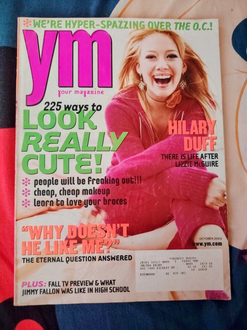 Hilary Duff YM Magazine Cover (Category: Magazines) located in Batangas. Submitted by nickiperry12 (Listing ID 1447580520, Image 1). Description: No damaged or missing pages. Vintage so its bit brown..