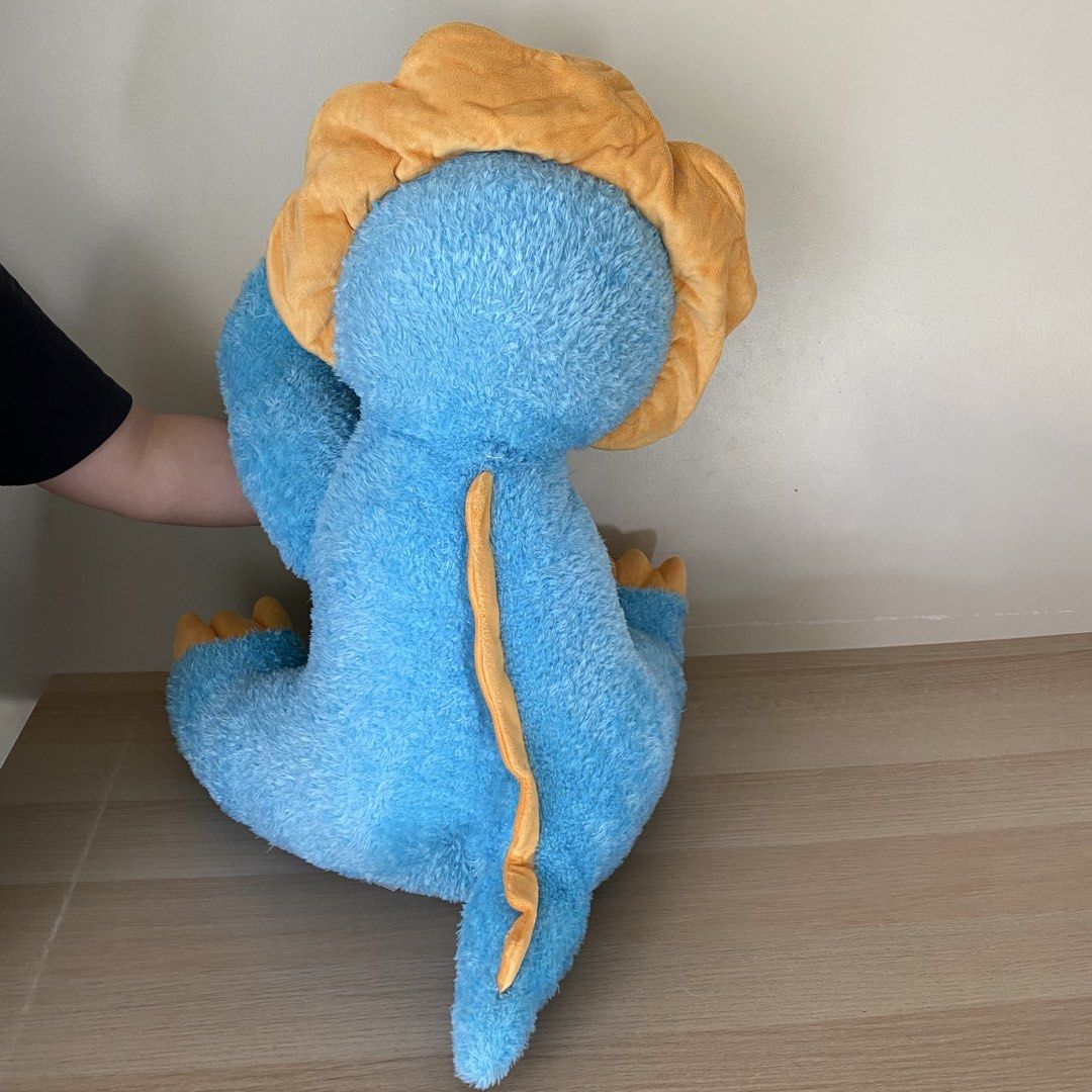 Hugfun Teal Dinosaur Triceratops BIG Plush (Category: Plushies & Soft Toys) located in Manila. Submitted by cloudestine (Listing ID 1447582433, Image 3). Description: selling for my aunt ⋆˚꩜｡ selling it as is. bought from different stores. check pics carefully. 📸 actual photos are posted. ❔please manage your expectations. mop: gcash mod: pick up/sdd only 🚚 lalamove, grab express, angkas padala 📍mirea residences, pasig city ➜ delivery fee at bu