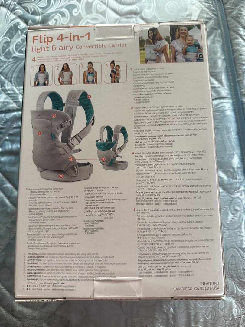 Infantino Flip 4-in-1 Carrier (Category: Carriers & Slings) located in Quezon City. Submitted by andieshops (Listing ID 1447501822, Image 2). Description: BN SEALED. RFS: was a gift but preferred to use the Nuna click. Selling below SRP from Mothercare. .