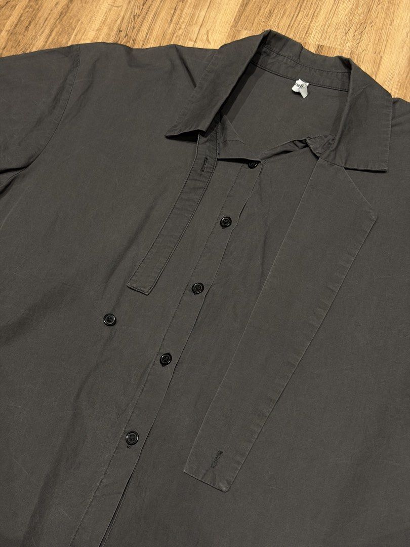 japanese black button up shirt (Category: Blouses) located in Kuala Lumpur. Submitted by cheeriofrog (Listing ID 1447603634, Image 2). Description: no defects, just that the colour is a little washed buttons can be played around with for different looks! .