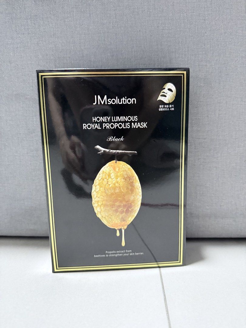 JMsolution Mask (Category: Face Care) located in Singapore. Submitted by pinkmasquerade (Listing ID 1447564428, Image 1). Description: - Selling at cost. Price tag on box - Each box contains 10 sheets - Available types: Honey Luminous Royal Propolis Mask ($9.90), Water Luminous SOS Ringer Mask ($9.90) & Active Birds’ Nest Moisture Mask ($8.80) - Bundle price if you get all 3 boxes: $25.