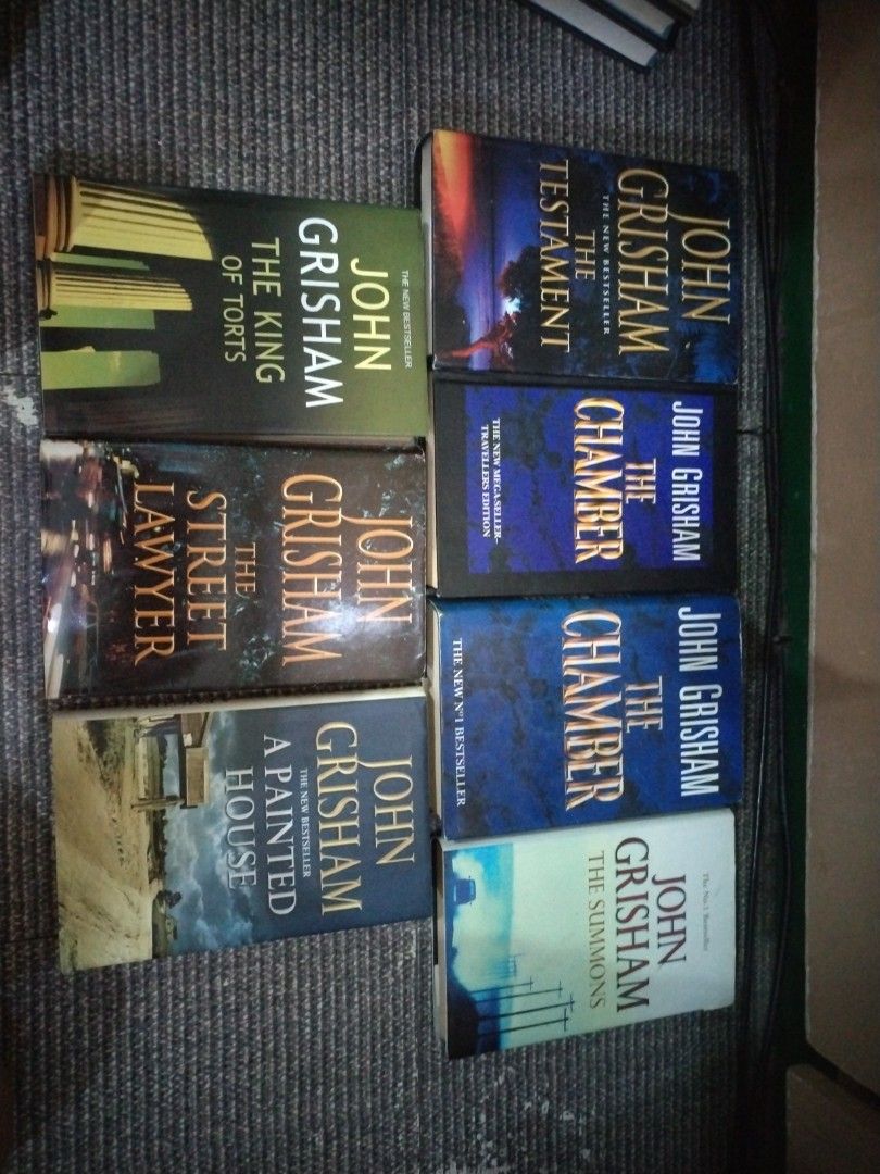 John Grisham Books Collection - Various Titles (Category: Storybooks) located in Bacoor. Submitted by kycliff (Listing ID 1447538308, Image 3). Description: - Collection of John Grisham novels 70pesos each or get 3 books for 200 - Titles: The Testament, The Chamber, The Summons, The King of Torts, The Street Lawyer, A Painted House, The Associate, The Last Juror - Perfect for fans of legal thrillers - All hardcover editions - All books are in goo