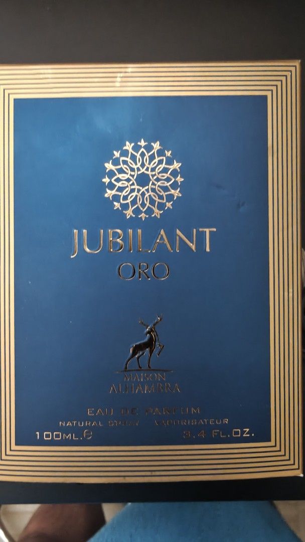 Jubilant Oro Eau de Parfum 100ml (Category: Fragrance & Deodorants) located in Manila. Submitted by declator81 (Listing ID 1447674757, Image 1). Description: - Jubilant Oro Eau de Parfum few spray missing smells like Versace eros.
