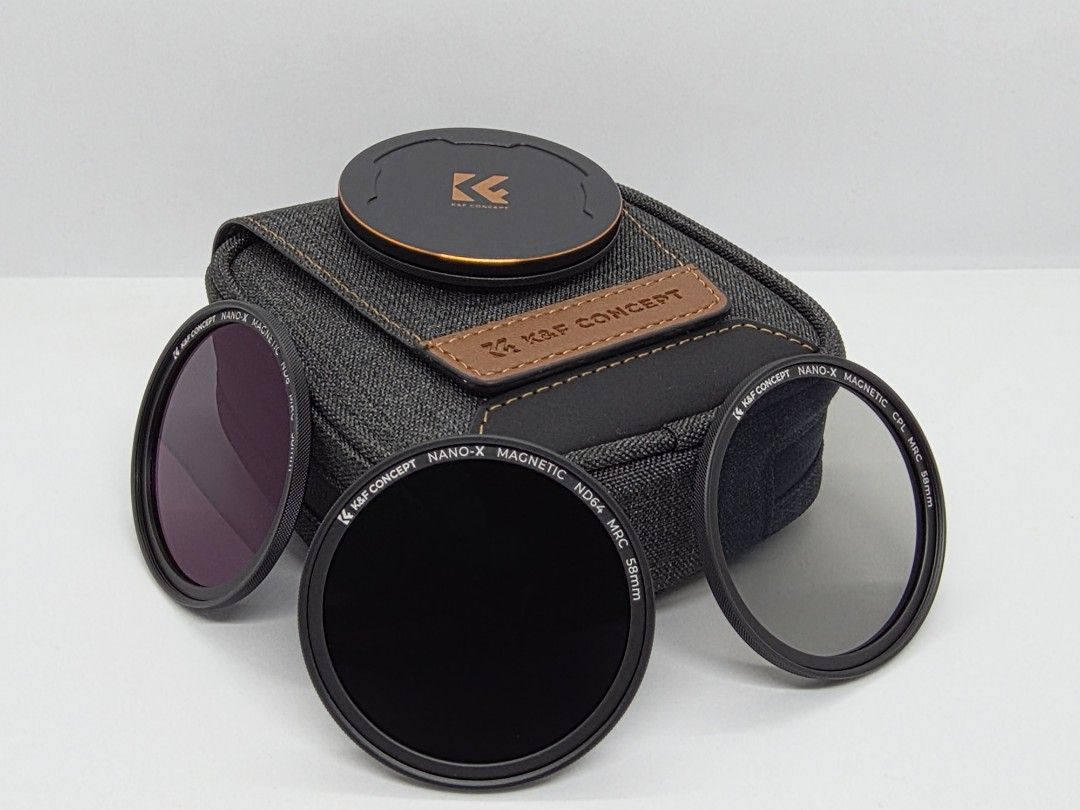 K&F Concept 58mm filter kit (Category: Cameras) located in Las Pinas. Submitted by mikerc (Listing ID 1447575523, Image 1). Description: K&F Concept 58mm filter kit Magnetic CPL+ND8+ND64 with lens cap, filter adapter and case Like new Fixed price. Meet ups in Alabang area or via courier.
