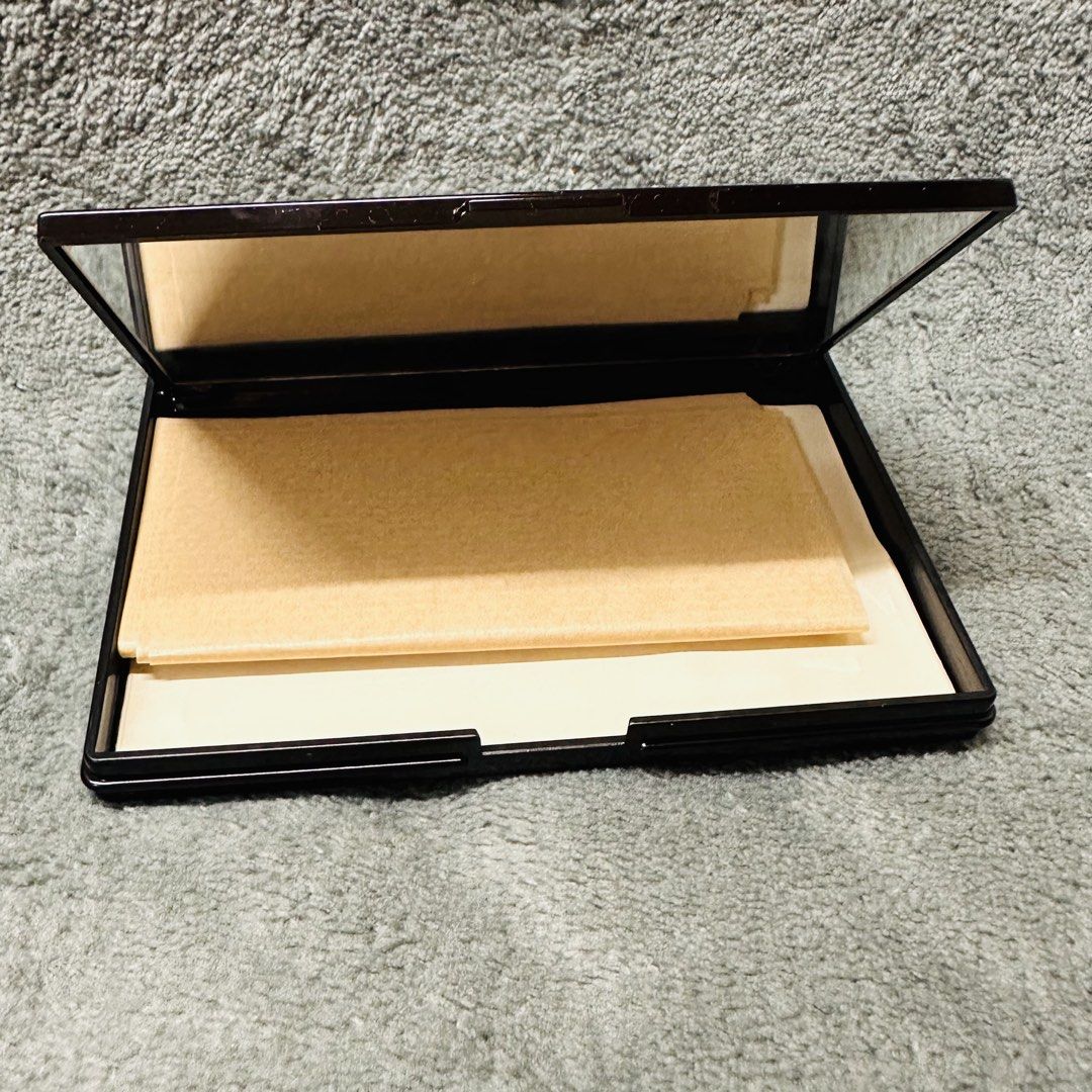 Lacquerware Mirror / Tissue Holder (Category: Other Accessories) located in Manila. Submitted by rarefindsgallery (Listing ID 1447567428, Image 2). Description: Lacquerware Mirror and Tissue Holder Size : 4” x 2.8” Very cute in actual Mirror na lagayan ng tissue Made in Japan 🇯🇵 This is a vintage-style address book featuring a black lacquerware finish.The cover is decorated with iridescent butterfly and grass motifs, likely using a shell inlay 