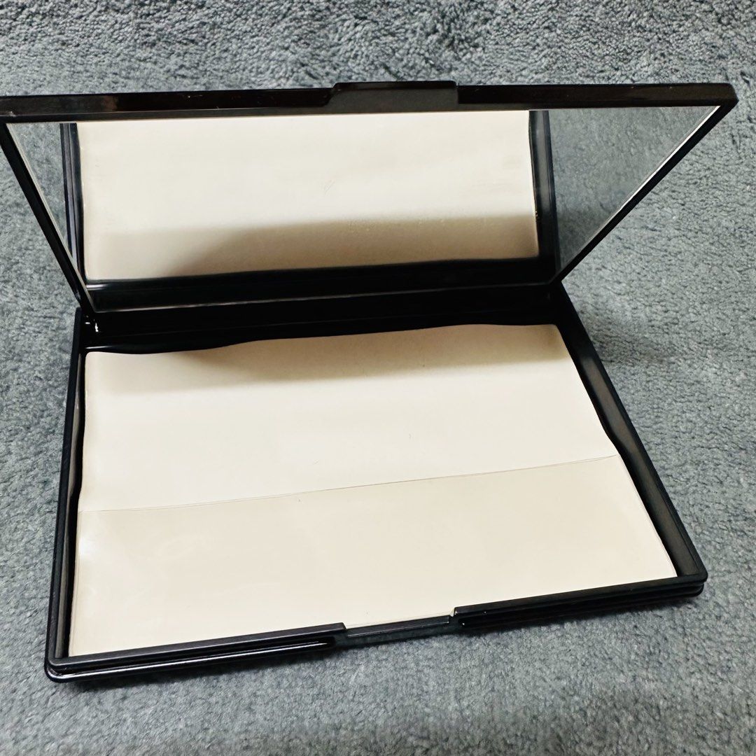 Lacquerware Mirror / Tissue Holder (Category: Other Accessories) located in Manila. Submitted by rarefindsgallery (Listing ID 1447567428, Image 3). Description: Lacquerware Mirror and Tissue Holder Size : 4” x 2.8” Very cute in actual Mirror na lagayan ng tissue Made in Japan 🇯🇵 This is a vintage-style address book featuring a black lacquerware finish.The cover is decorated with iridescent butterfly and grass motifs, likely using a shell inlay 