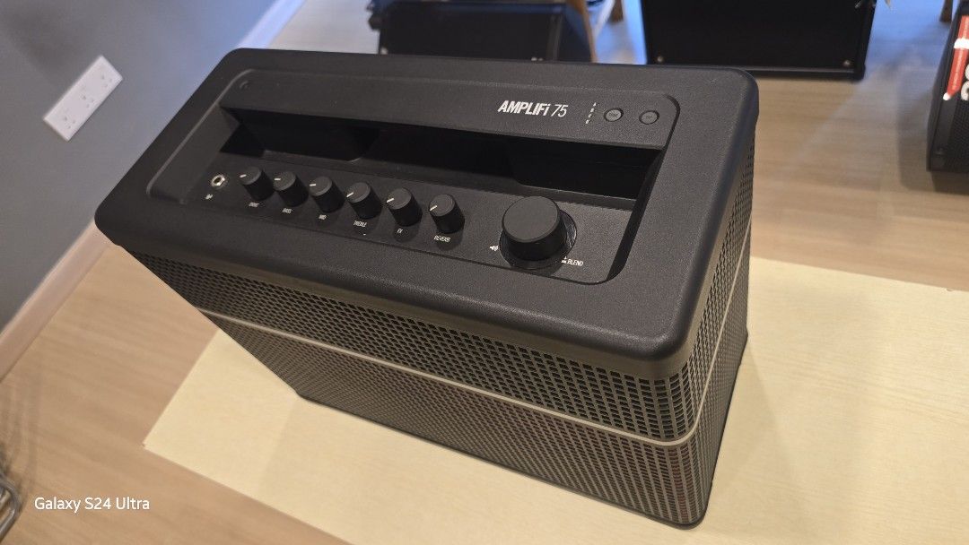 Line 6 AMPLIFi 75 Guitar Amplifier & FBV Express MK2 Padel (Category: Musical Instruments) located in Kuala Lumpur. Submitted by dhirma (Listing ID 1447633432, Image 3). Description: - Line 6 AMPLIFi 75 Guitar Amp - Ideal for practice sessions or small live performances - Built-in amp models and effects for versatile tones - USB connectivity for recording or software integration - Auxiliary input for playing along with music - In good working con