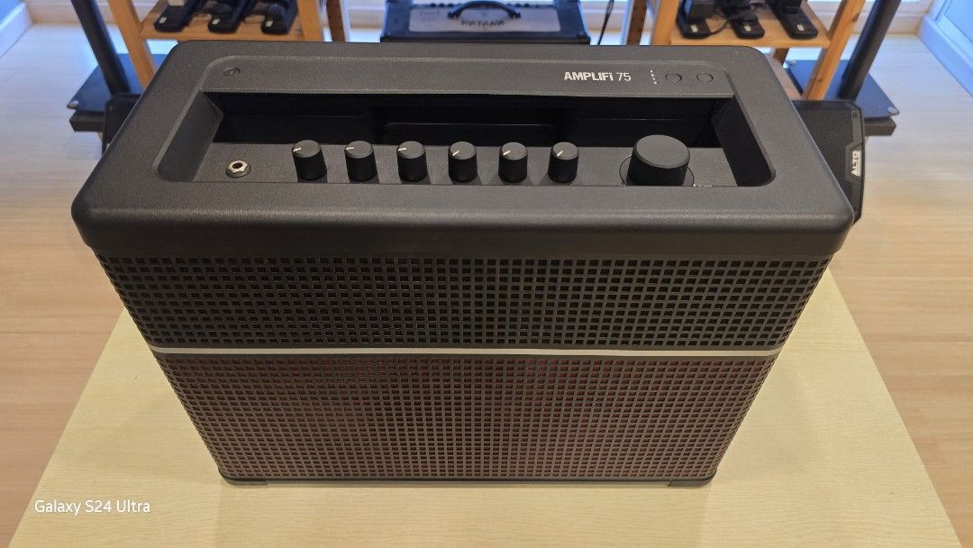 Line 6 AMPLIFi 75 Guitar Amplifier & FBV Express MK2 Padel (Category: Musical Instruments) located in Kuala Lumpur. Submitted by dhirma (Listing ID 1447633432, Image 1). Description: - Line 6 AMPLIFi 75 Guitar Amp - Ideal for practice sessions or small live performances - Built-in amp models and effects for versatile tones - USB connectivity for recording or software integration - Auxiliary input for playing along with music - In good working con