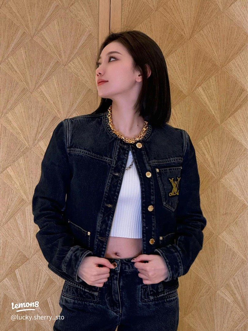 LOUIS VUITTON DENIM JACKET (Category: Luxury Apparel) located in General Trias. Submitted by kyledeterala6969 (Listing ID 1447559693, Image 2). Description: Louis Vuitton No issue Like new Color rate - 10/10 Length - 20 Pit to pit - 17.