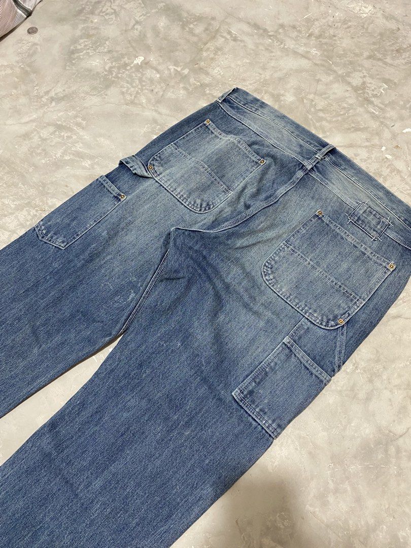 MADNESS (Category: Jeans) located in Bacolod City. Submitted by swiitspreny (Listing ID 1447614815, Image 3). Description: MADNESS 24SS Aged Denim Painter Pants Excellent Condition brand new with tag Size large on tag Dimes via tape measure Waist (39”) Rise (13.5”) Thigh (13.5”) Knee (10”) Leg opening (8”) Inseam (31”) Length (42.5”) Dm for more info .