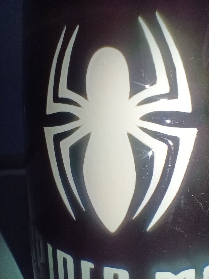 Marvel Spider-Man Black Mug Engraved finish not printed (Category: Coffee & Tea Tableware) located in Munoz. Submitted by larryc1212 (Listing ID 1447613819, Image 3). Description: - Black mug featuring a Spider-Man logo and name. - Engraved finish not printed - Includes a Marvel logo on the back. - Made by T's Factory. - Approximately 3.5 inches tall. - Perfect gift for any Spider-Man enthusiast. - Great for enjoying coffee or tea. Disclaimer: It