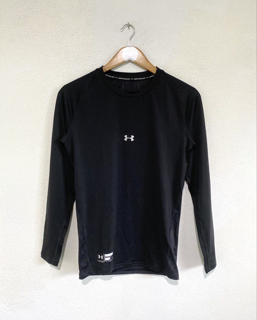 Men’s Under Armour Compression Shirt (Category: Activewear) located in Goa. Submitted by dandd_thrift_goods (Listing ID 1447605576, Image 1). Description: ▪️ SIZE ON TAG: XL ▪️DIMES: Length 26.4| Width 17.2 (Stretchable) ▪️COLOR RATE: 10/10 ▪️CONDITION: 10/10 ▪️ISSUE: ❌ .