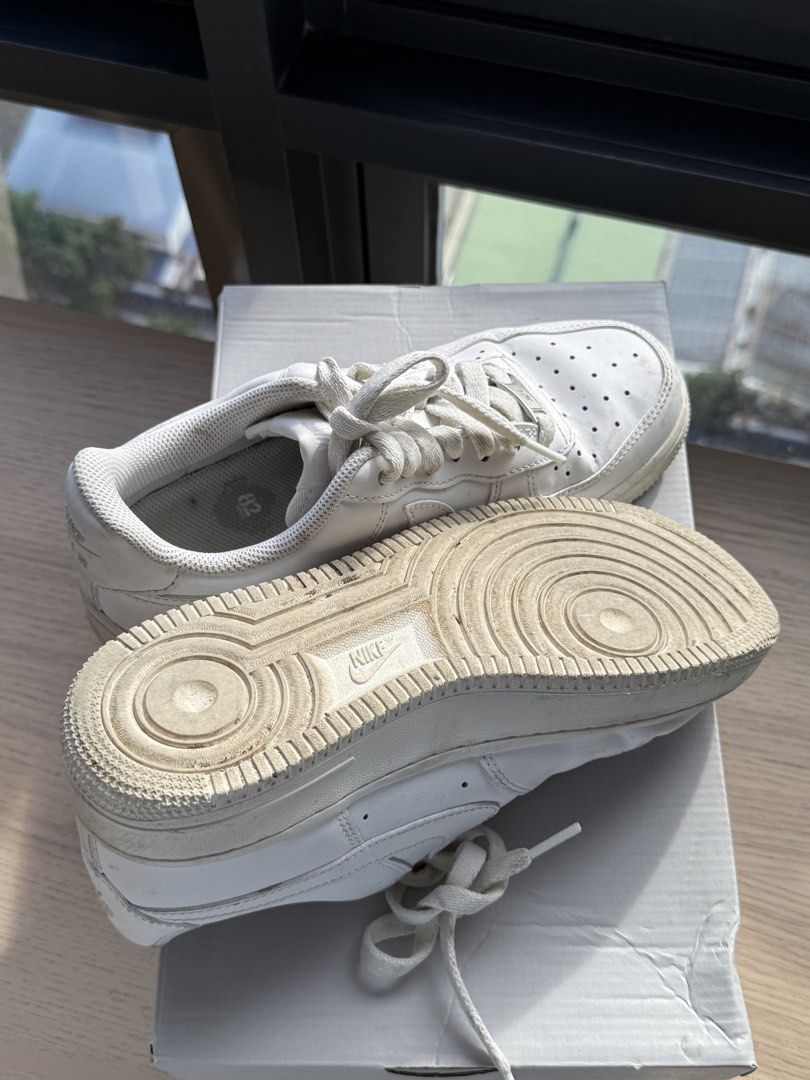 nike air force 1 '07 white sneakers (Category: Sneakers) located in Makati City. Submitted by sec0ndhandedly (Listing ID 1447653055, Image 3). Description: - Classic White Nike Air Force 1 '07 - US Size 7 - Includes original box and receipt - Shows some signs of wear on soles and uppers - Still has plenty of life left for everyday wear Add 350 for shoe cleaning .