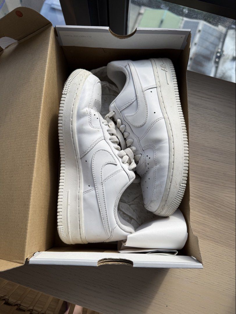 nike air force 1 '07 white sneakers (Category: Sneakers) located in Makati City. Submitted by sec0ndhandedly (Listing ID 1447653055, Image 1). Description: - Classic White Nike Air Force 1 '07 - US Size 7 - Includes original box and receipt - Shows some signs of wear on soles and uppers - Still has plenty of life left for everyday wear Add 350 for shoe cleaning .