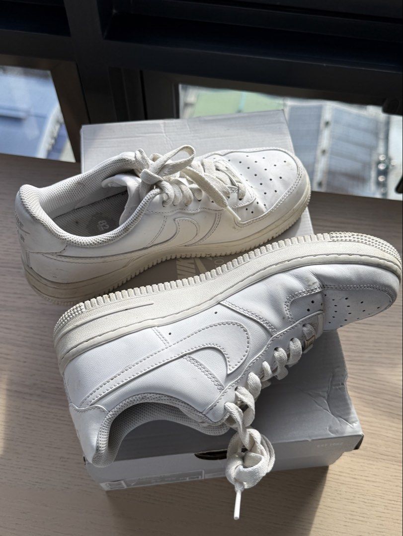 nike air force 1 '07 white sneakers (Category: Sneakers) located in Makati City. Submitted by sec0ndhandedly (Listing ID 1447653055, Image 2). Description: - Classic White Nike Air Force 1 '07 - US Size 7 - Includes original box and receipt - Shows some signs of wear on soles and uppers - Still has plenty of life left for everyday wear Add 350 for shoe cleaning .