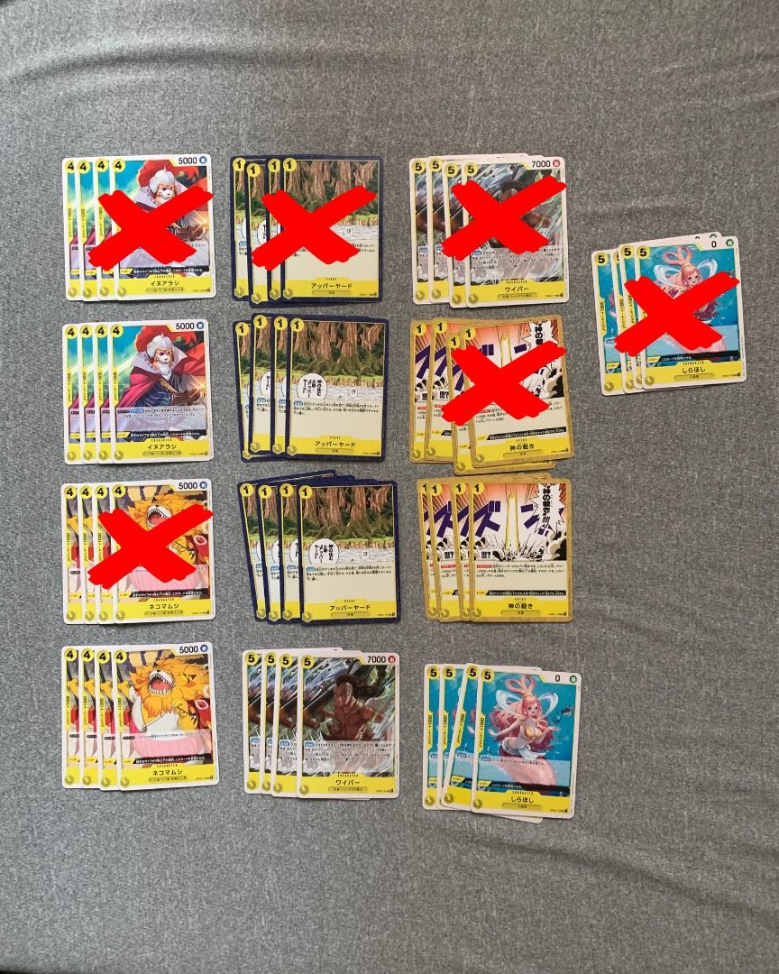 ONE PIECE TCG JAPANESE PLAYSET (Category: Raw Singles) located in La Trinidad. Submitted by mystic.grant (Listing ID 1441497655, Image 1). Description: -15 per playset - for deck building or collection - can find other more cards in my page - location: baguio - mop: gcash/bank transfer - mod: lbc.