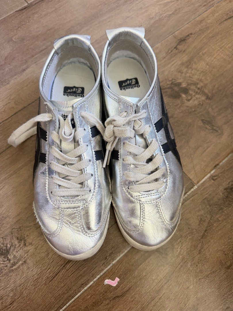Onitsuka tiger mexico 66 silver black (Category: Casual Shoes) located in Davao. Submitted by declutterbycenc (Listing ID 1447505649, Image 2). Description: No box bought in japan Rfs: big on me Used few times only Size is us 6 24.5 cm Bought in japan Will ship using extra box .