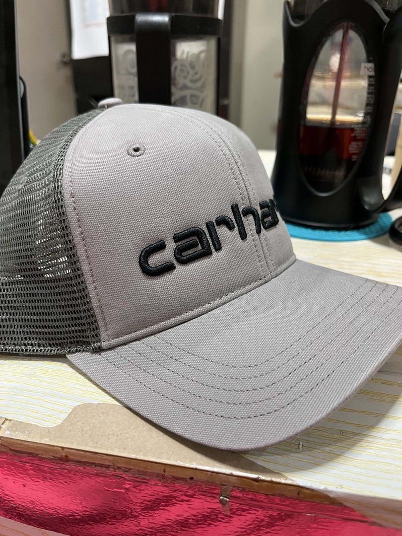 Original Carhartt Mesh Trucker Cap Gray | Adjustable Snapback | Excellent Condition (Category: Caps & Hats) located in Manila. Submitted by espcc (Listing ID 1447605837, Image 2). Description: Original Carhartt Mesh Trucker Cap Gray | Adjustable Snapback | Excellent Condition Price: ₱2,000 Category: Clothing & Accessories → Hats & Caps ⸻ Description Selling an 100% Original Carhartt Mesh Trucker Cap. Classic minimalist design with black embroider