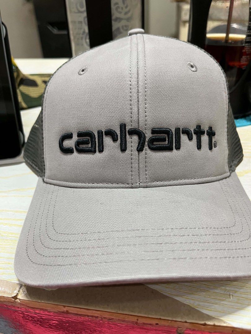 Original Carhartt Mesh Trucker Cap Gray | Adjustable Snapback | Excellent Condition (Category: Caps & Hats) located in Manila. Submitted by espcc (Listing ID 1447605837, Image 1). Description: Original Carhartt Mesh Trucker Cap Gray | Adjustable Snapback | Excellent Condition Price: ₱2,000 Category: Clothing & Accessories → Hats & Caps ⸻ Description Selling an 100% Original Carhartt Mesh Trucker Cap. Classic minimalist design with black embroider