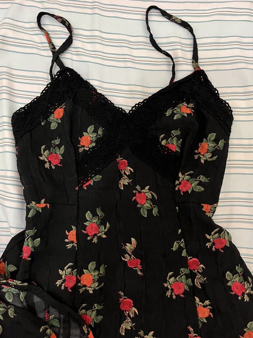 Pretty black asymmetrical top (Category: Sleeveless) located in Tuguegarao City. Submitted by declutterf (Listing ID 1447514546, Image 3). Description: Fits XS-S (fits 34B comfortably as well) super pretty with smocked back.