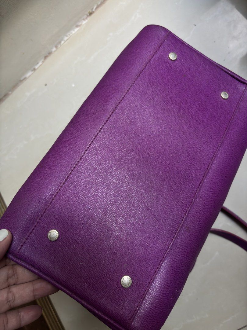 Purple Leather Satchel Handbag with Shoulder Strap (Category: Shoulder Bags) located in San Pedro. Submitted by justmie (Listing ID 1447524990, Image 2). Description: Authentic Buy at your own risk No more asking ng pics already posted na po .