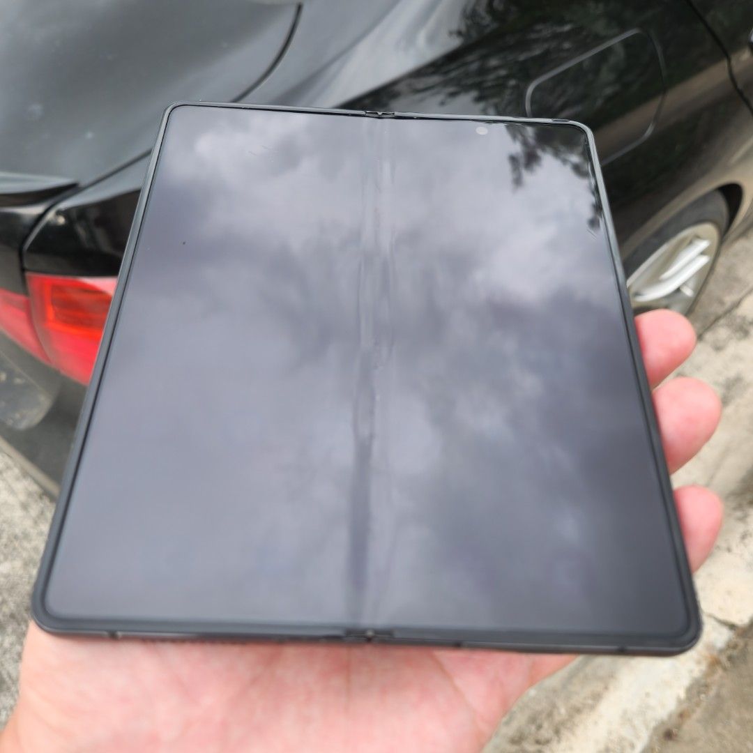 Samsung Z Fold 4 (Category: Samsung) located in Makati City. Submitted by chefjoses (Listing ID 1447496012, Image 3). Description: Just upgraded and selling this baby 512GB Perfectly Working! NO known Galaxy Fold issues Only honest issues: fold marks on the big screen and some paint peels on the sides( both issues unnoticable) Inlcusions: Samsung Standing Cover Check all you want upon meet up before purchasing for the safety of both Wont reply to