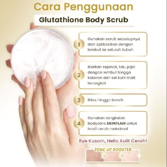 SKINFLAIR Bundle Glutawhite Milky Lotion 10x Extra Whitening 150ml + Gluthahione Body Scrub 250gr (Kategori: Kulit, Sabun & Tubuh) berada di Jakarta Pusat. Dikirim oleh marryjane_ (ID iklan 1447574788, Gambar 2). Deskripsi: Order Via Sho Pee Copy Link Di Shipping Bagian Mailing & Delivery.