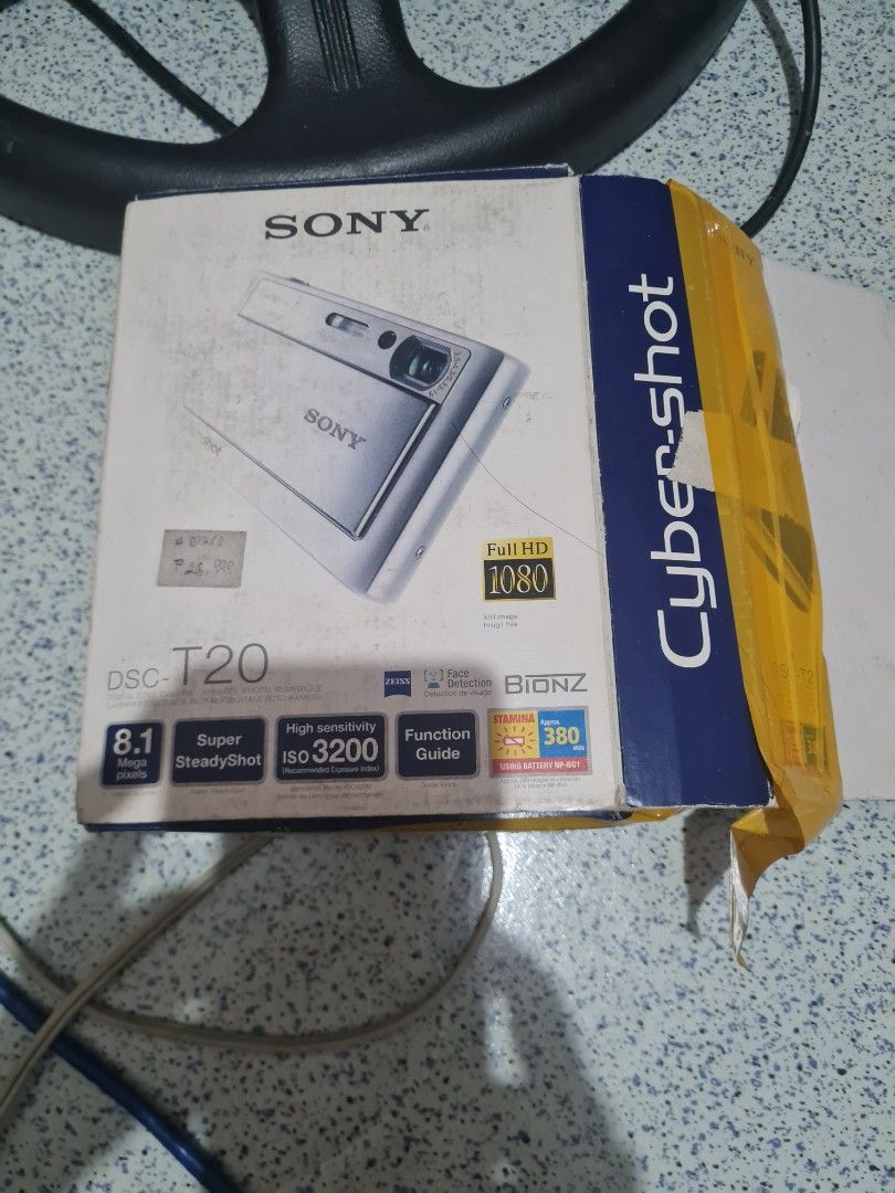 Sony Cyber-shot DSC-T20 Digital Camera (Category: Cameras) located in Quezon City. Submitted by declutter1990 (Listing ID 1447605414, Image 1). Description: - Shoot amazing Full HD 1080 video - 8.1 Megapixel resolution for clear photos - ISO 3200 for great low-light performance - Powered by BIONZ image processor - Perfect for capturing all your precious memories.