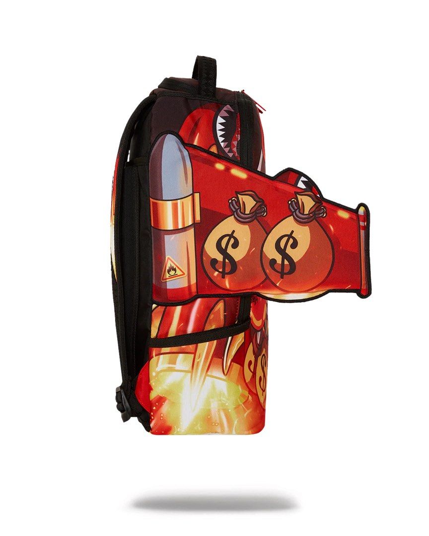 Sprayground Jetblast Diablo Wing Backpack (Category: Backpacks) located in Mandaluyong City. Submitted by knix01 (Listing ID 1447582856, Image 2). Description: •This is a Sprayground® Jetblast Diablo Wing backpack featuring a bold graphic of money bags and the brand’s iconic shark mouth design •Comes in its original packaging, from USA (listed as sold-out forever) .