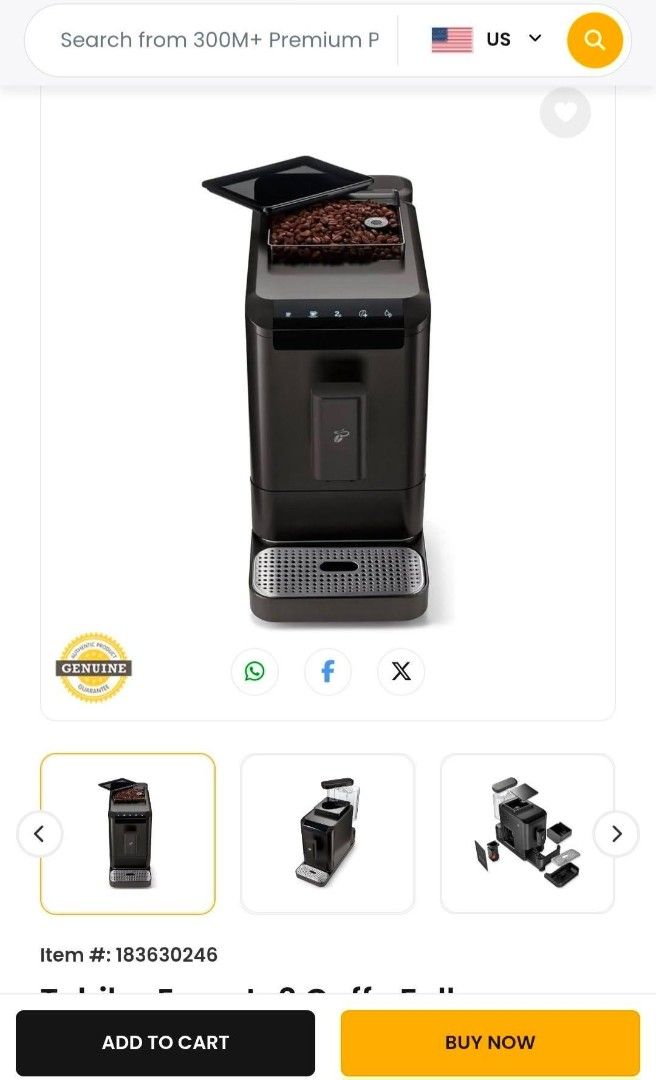 Tchibo Esperto2 Caffe Fully Automatic Coffee Maker (Category: Coffee Machines & Makers) located in Cavite. Submitted by jwai27 (Listing ID 1447583747, Image 2). Description: - Tchibo Esperto2 Caffe Coffee Maker (bought in Hongkong) - Color: Granite Black - Fully Automatic Machine - Brews delicious coffee - Includes original box - Ready for its new home -Negotiable Product details: Brand: Tchibo Capacity: 1400 ml Colour: Granite Black Product dime