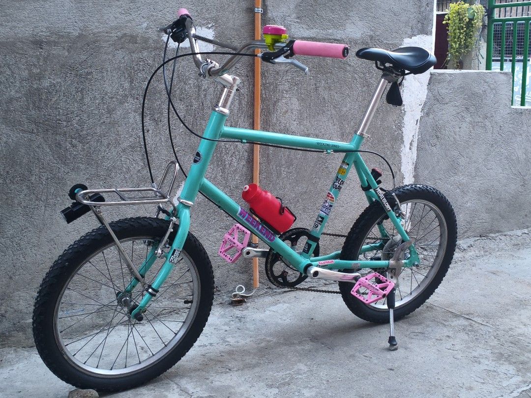 Weekend Bikes (Category: Bicycles) located in Caloocan City. Submitted by silenteart56002 (Listing ID 1447516739, Image 1). Description: MINI VELO WEEKEND BIKES RACK NOT INCLUDED UNIT LANG NAKA 20X2.1 NA YAN NA CST JACK RABBIT RATHER BE KLUNKIN H.BAR MEROCA SEALED BEARING PEDALS SELLE ROYALE SADDLE FSA HEADSET MICROSHIFT SHIFTER TOURNEY RD (STOCK NG WEEKEND BIKES) 7S FREEBIES HANDLE BAR ( STOCK NG WEEKEND BIKES) FENDER ( STOCK NG WEEKEND BIKES) 1