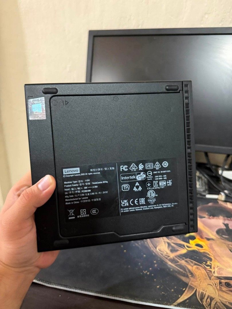 Thinkcentre m70q (Category: Desktops) located in Manila. Submitted by happyearth.953a15 (Listing ID 1447496067, Image 2). Description: Thinkcentre m70q I5 10th gen Intel UHD Graphics 630 16gb ram 256gb ssd Windows 11 pro Unit with power adapter 💸💸 12,000 Location: San Andres bukid manila Pick up or deliver cod.