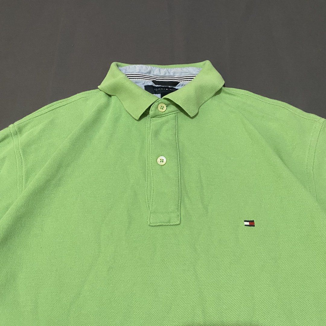TOMMY HILFIGER POLO SHIRT (Category: Tshirts & Polo Shirts ) located in Cebu City. Submitted by vast_trese.13 (Listing ID 1447481587, Image 2). Description: ⚠️ITEM DETAILS ⚠️ LENGTH: 30(in inches) WIDTH: 28(in inches) SIZE: MEDIUM COLOR WAY: MINT GREEN COLOR CONDITION: 10/10 ISSUE: VERY MINIMAL STAIN OVERALL CONDITION: 9.5/20 .
