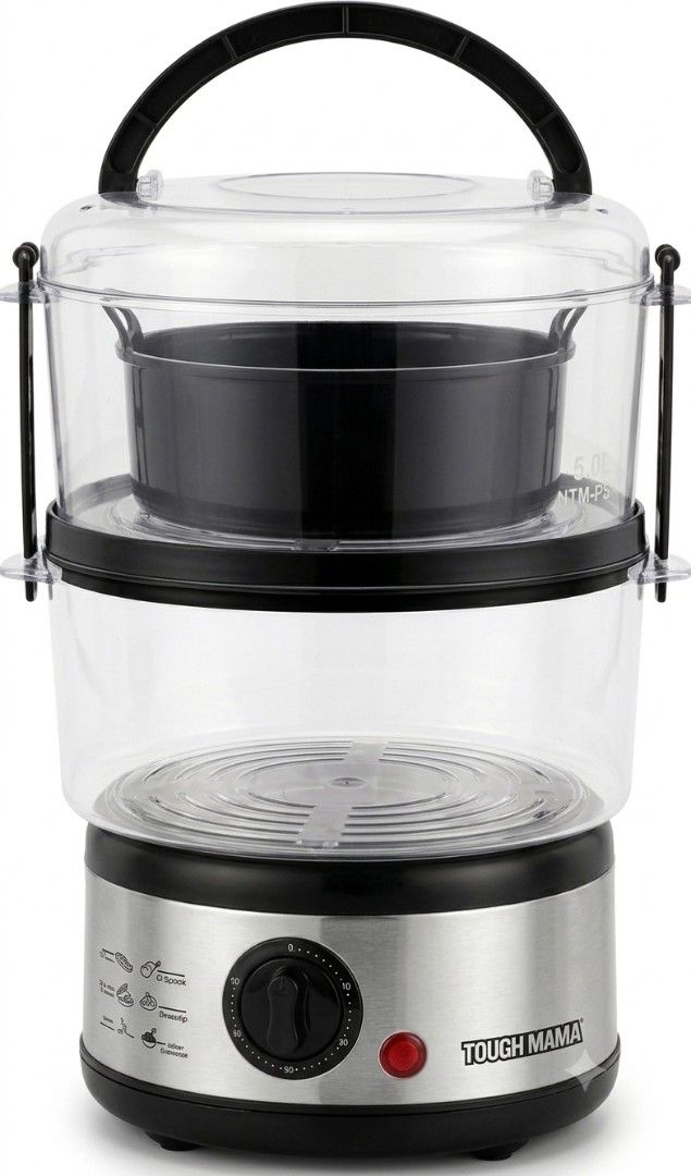 Tough Mama Electric Food 2-layer Steamer (Category: Cookware & Accessories) located in Taguig. Submitted by lilysdad (Listing ID 1447564929, Image 1). Description: SRP is 1500 TOUGH MAMA 5L Food Steamer Model.: NTM-FS3 230V a.c. 60Hz 500W Serial No.:BL209992-110009 19 MADE IN CHINA.