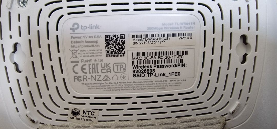 TP-Link TL-WR841N 300Mbps Wireless N Router (Category: Networking) located in Manila. Submitted by finpines (Listing ID 1447481754, Image 3). Description: - TP-Link TL-WR841N Wireless N Router - 300Mbps Speed - Includes Power Adapter - 4 LAN Ports + 1 WAN Port - Ideal for Home Internet Setup - Tested and Confirmed Working I updated all my internet systems for Omada series what is enterpice level. I have 3pcs high power model and that small i have