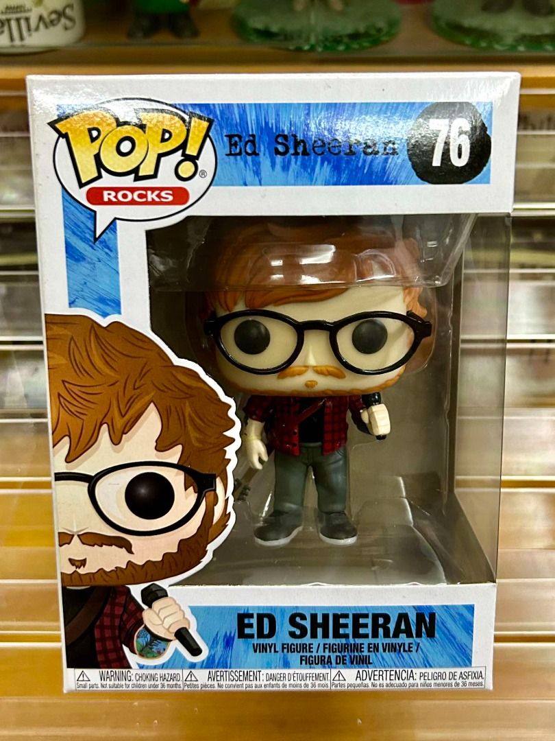 [Vaulted] Funko POP Rocks No 76 Ed Sheeran (Category: Designer & Blind Box Toys) located in Quezon City. Submitted by arkistoragebox (Listing ID 1447486558, Image 1). Description: Item is on-hand and ready to ship. POP is brand new in fairly mint box. He was never played with and never taken out of the box. It comes with a generic regular POP protector. Please refer to attached photos for actual item condition. If you need more photos please send