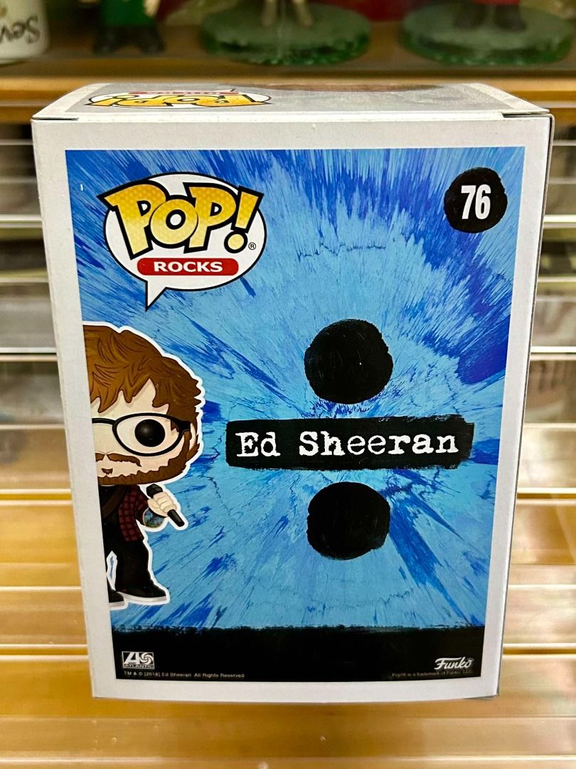 [Vaulted] Funko POP Rocks No 76 Ed Sheeran (Category: Designer & Blind Box Toys) located in Quezon City. Submitted by arkistoragebox (Listing ID 1447486558, Image 3). Description: Item is on-hand and ready to ship. POP is brand new in fairly mint box. He was never played with and never taken out of the box. It comes with a generic regular POP protector. Please refer to attached photos for actual item condition. If you need more photos please send