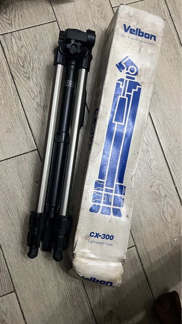 Velbon CX-300 Lightweight Tripod (Category: Tripods & Monopods) located in Paranaque City. Submitted by ejgscloset (Listing ID 1447597539, Image 1). Description: - Velbon CX-300 lightweight tripod - Ideal for travel and everyday use - Sturdy and reliable construction - Comes with original box - Ready for your next photo adventure - Never been used .