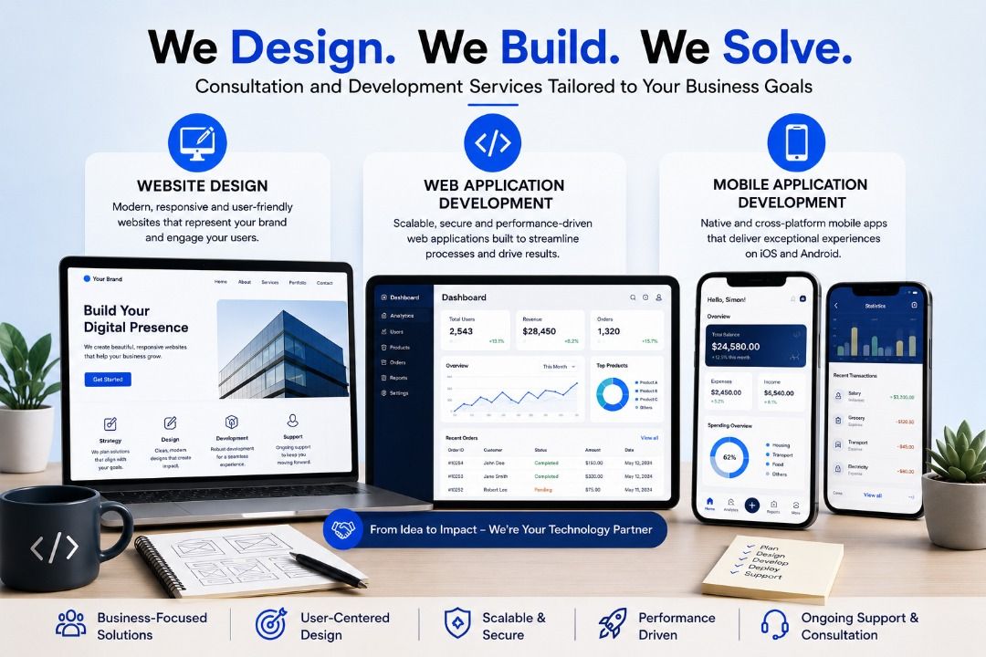 Website, Web & Mobile App Development Services (Category: Software) located in Singapore. Submitted by simonlee991 (Listing ID 1447541939, Image 1). Description: - Modern, responsive websites to engage users. - Scalable, secure web applications to streamline processes. - Native & cross-platform mobile apps for iOS & Android. - Full-service digital solutions from idea to impact. - Focus on business goals, user-centered design, and performance..