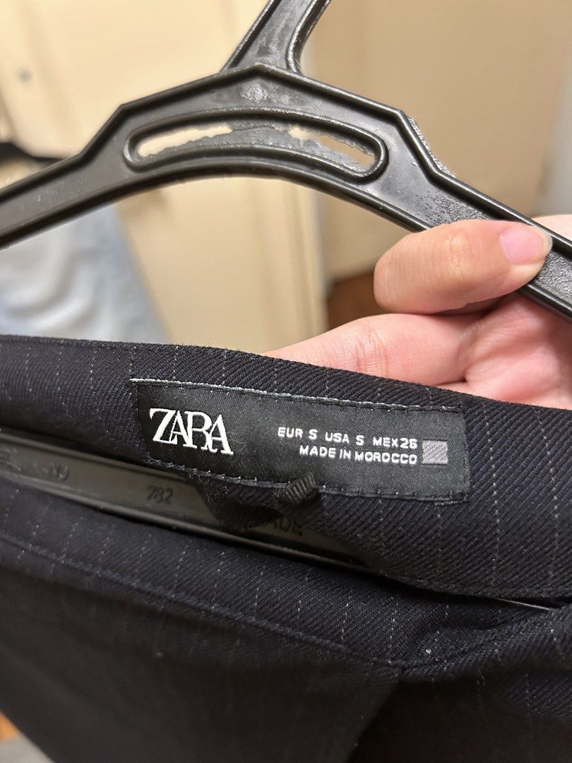 ZARA Black Pinstripe Wrap Skort Size S (Category: Skirts) located in Muntinlupa City. Submitted by caradb (Listing ID 1447654547, Image 3). Description: - Black skort with white pinstripes - Wrap front design - Side zip closure - Made in Morocco - Size S - Perfect for dressing up or down.