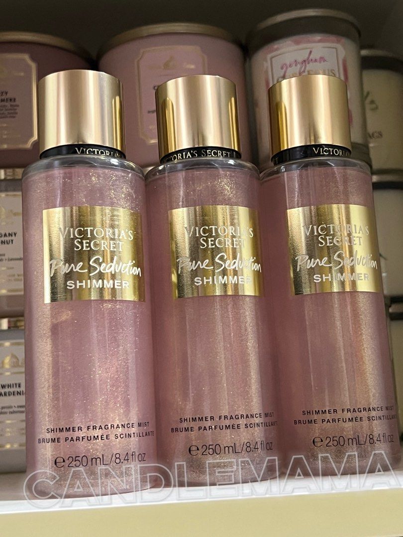 現貨包郵❤️ VS Pure Seduction Shimmer Mist 250ml 💋 Brand New ~ Authentic 💋 (Category: Fragrance & Deodorants) located in Hong Kong. Submitted by bathandbodyworks.hk (Listing ID 1447843197, Image 1). Description: Free SF shipping .