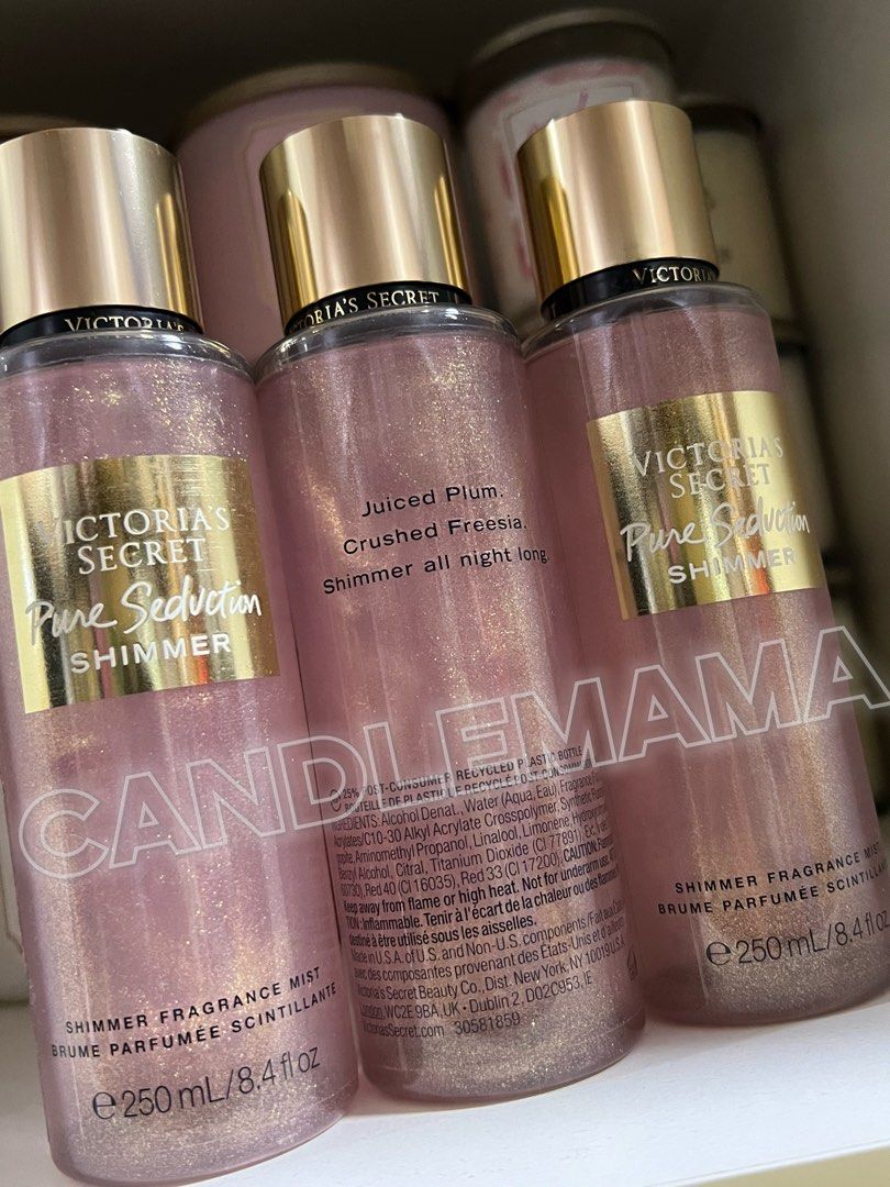 現貨包郵❤️ VS Pure Seduction Shimmer Mist 250ml 💋 Brand New ~ Authentic 💋 (Category: Fragrance & Deodorants) located in Hong Kong. Submitted by bathandbodyworks.hk (Listing ID 1447843197, Image 2). Description: Free SF shipping .