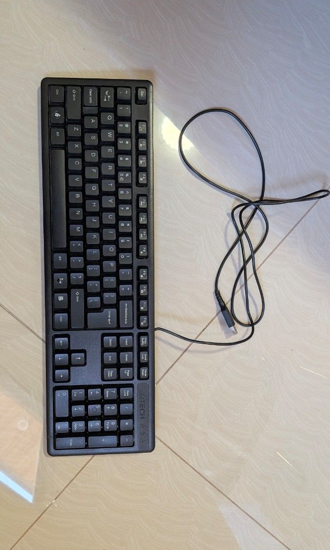 A4TECH keyboard (Category: Computer Keyboard) located in Rizal. Submitted by lei.yuh (Listing ID 1447783283, Image 1). Description: - A4TECH Wired Keyboard - 100% functional - All keys are working properly.