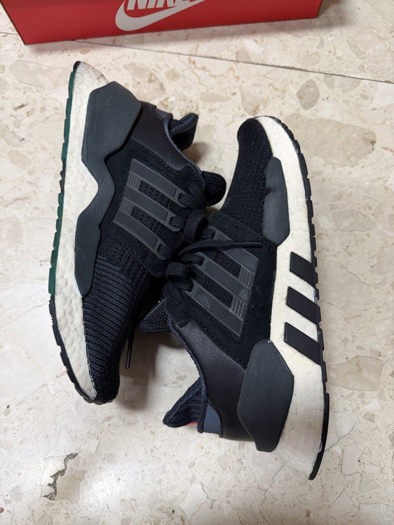 由 tonygame (刊登 ID 1447852388，圖片 3) 提交，位於 台北市 (Taipei) 的 ADIDAS EQT SUPPORT 黑白情侶鞋 (類別：運動鞋、球鞋)，說明：買來和女友少穿，女生尺寸US6，男生尺寸US9，鞋況大約8成，讓給有緣人^^。