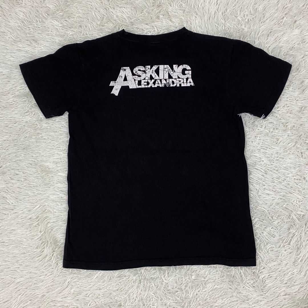 Asking alexandria (Category: Tshirts & Polo Shirts) located in Kampong Gajah. Submitted by twohornsthrift (Listing ID 1447683762, Image 2). Description: Metalcore band asking alexandria reckless & relentless cover album art Size : M Measurement : 20.5” X 26” Tag : hot rock Condition : 9/10 good used condition.