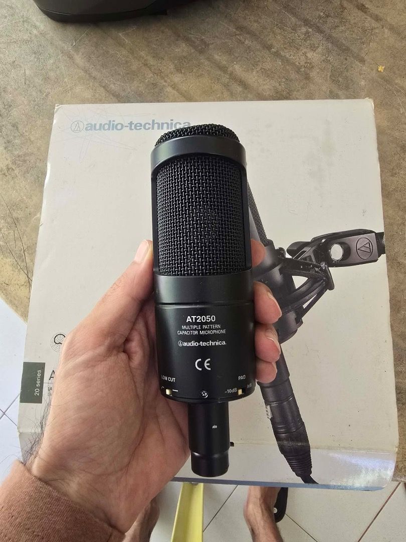 Audio-Technica AT2050 Multi-Pattern Condenser Microphone (Category: Microphones) located in Legazpi City. Submitted by gerliemej34718 (Listing ID 1447841031, Image 3). Description: - Audio-Technica AT2050 Multi-Pattern Condenser Microphone - Ideal for studio recording - Comes with original box and pouch - Feel free to ask questions!.